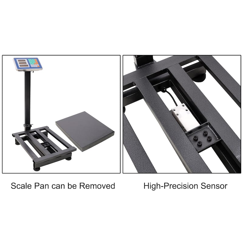 Anmytek Heavy Duty Platform Scale Industrial Commercial Warehouse Shipping Weighing