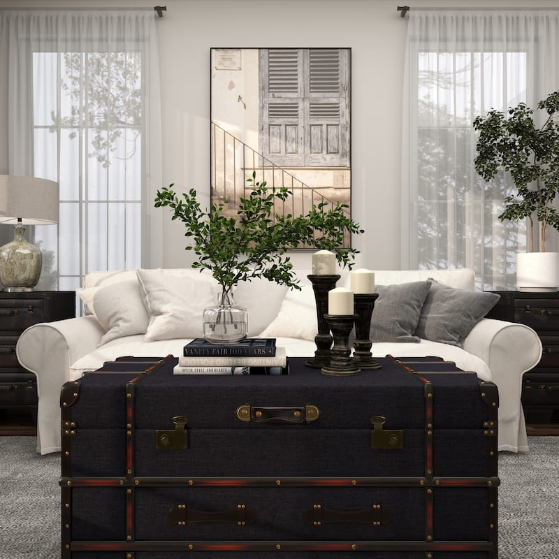 Black Mango Wood Traditional Candle Holder (Set of 3) - S/3 10", 8", 6"H