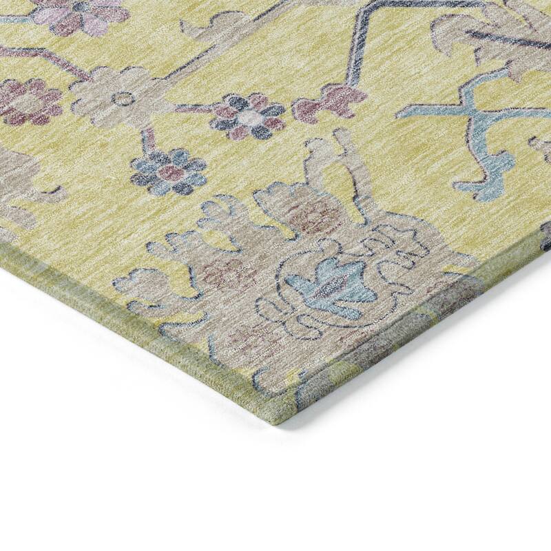 Machine Washable Indoor/ Outdoor Causal Traditional Chantille Rug