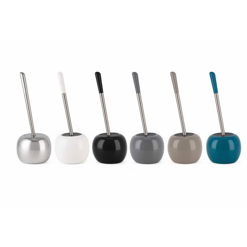 PISE Freestanding Toilet Brush and Holder Set - 15"H x 6"L x 6" W