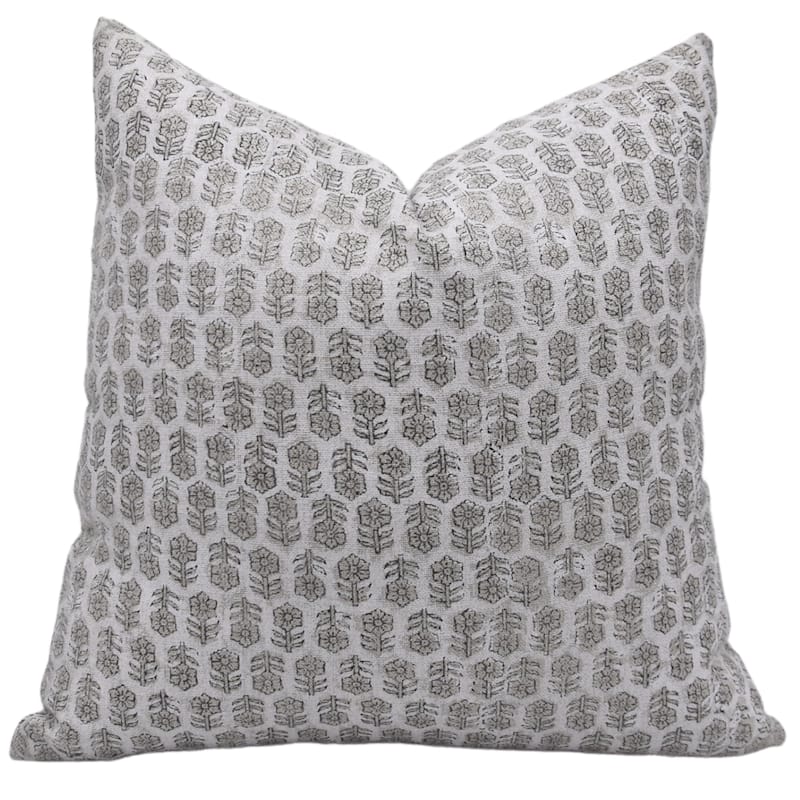 Fabdivine Linen Decorative Block print pillow Cover - Pillow Covers - 14" x 20"