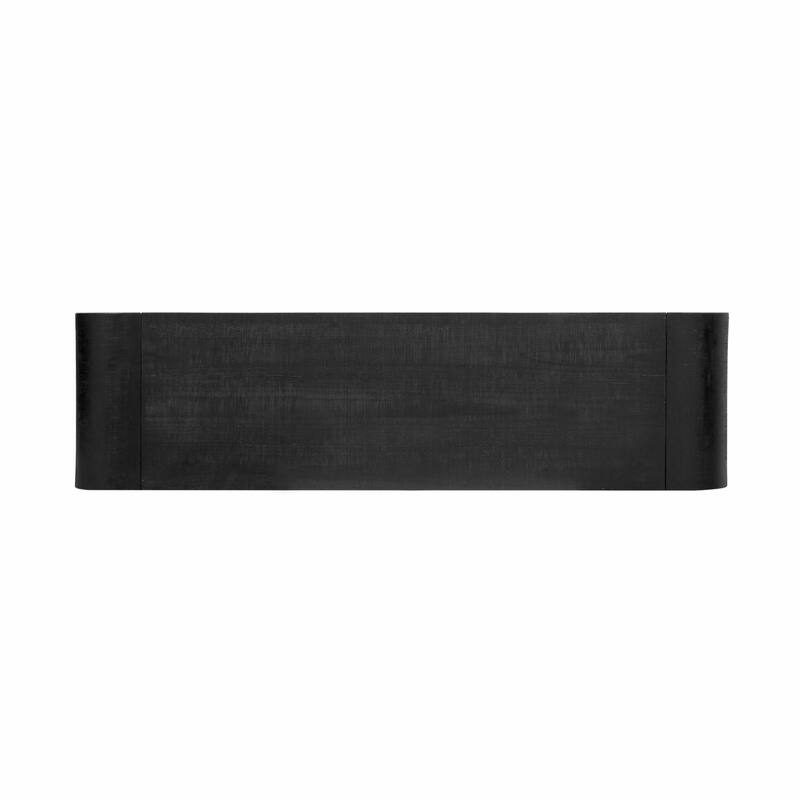 Wood Sideboard- Handwoven Wood Slat Doors,Tiered Stepped Design for Hallways,Living Rooms,Studies