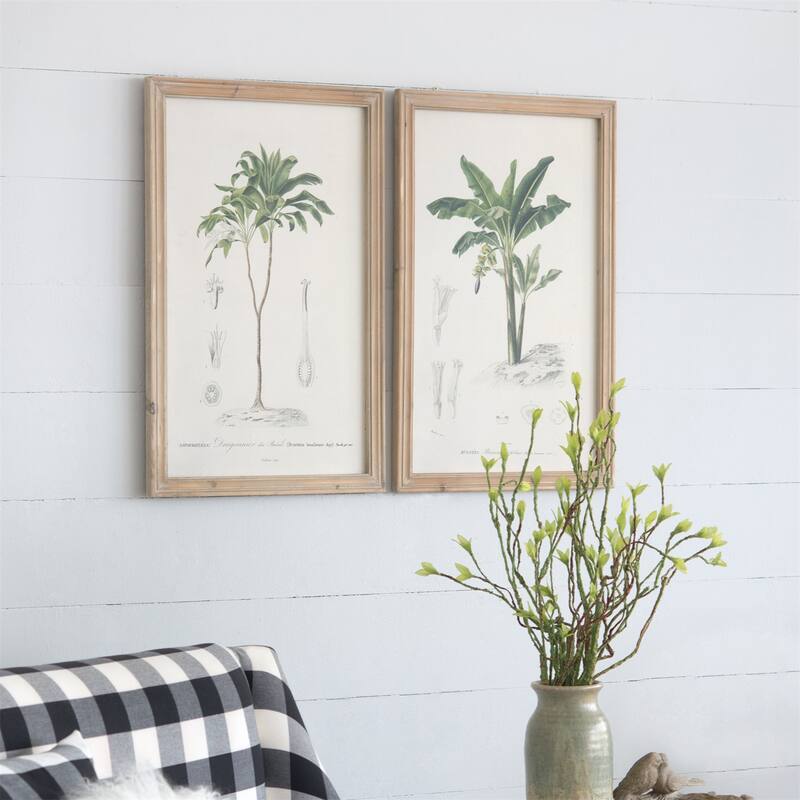 15.5x23.5 inch S/2 Tree Framed Print - Multicolor