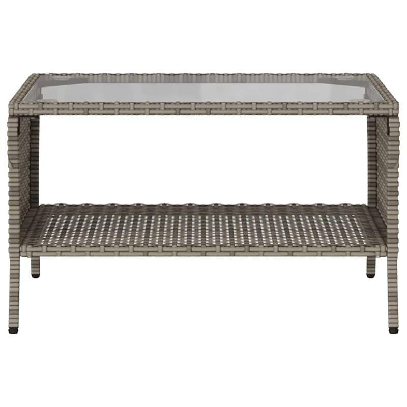 vidaXL Patio Sofa with Cushions Outdoor Seating Sectional Sofa Poly Rattan