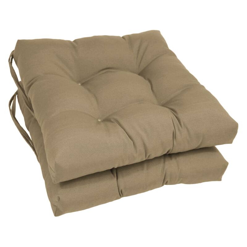 16-inch Square Indoor Chair Cushions (Set of 2, 4, or 6) - 16" x 16" - Set of 2 - Toffee