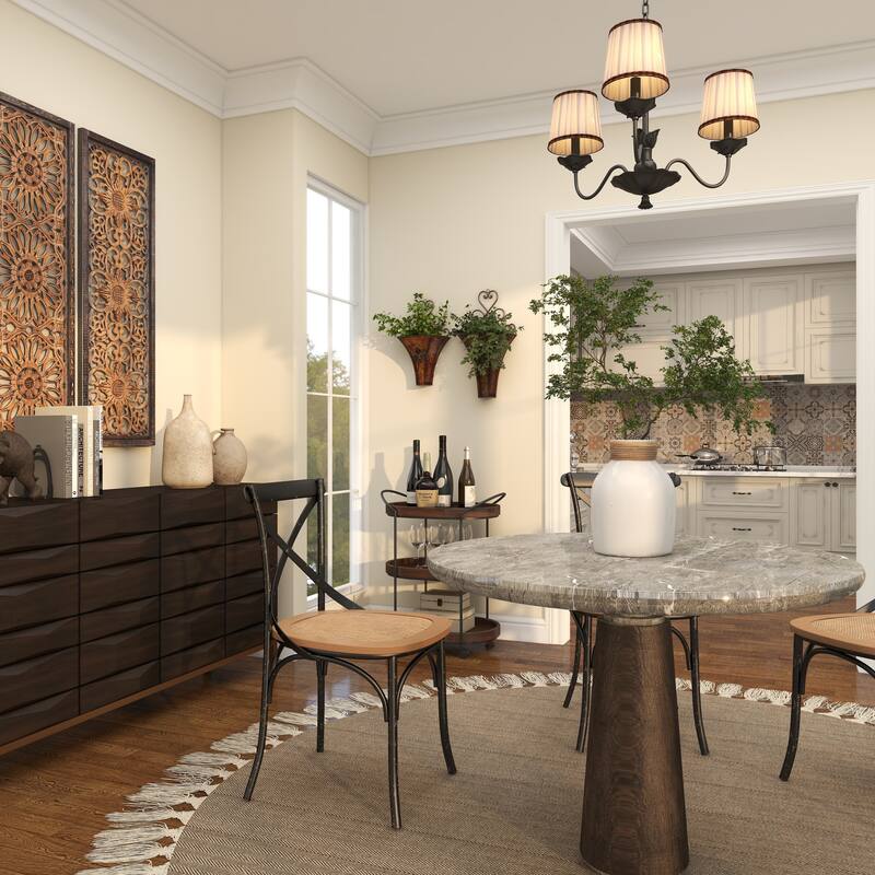 Brown Metal Indoor Outdoor Weathered Hanging Scroll Indoor Outdoor Wall Planter with Fleur-De-Lis Accent (Set of 2)