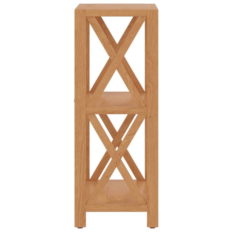 vidaXL 4-Tier Shelf 6.7"x11.8"x44.1" Solid Wood Oak