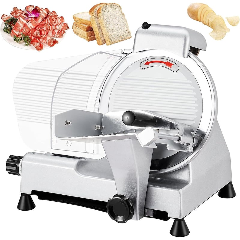 10 inch Electric Commercial Meat Slicer, Food Slicer 240W - 10 inch - 10 inch