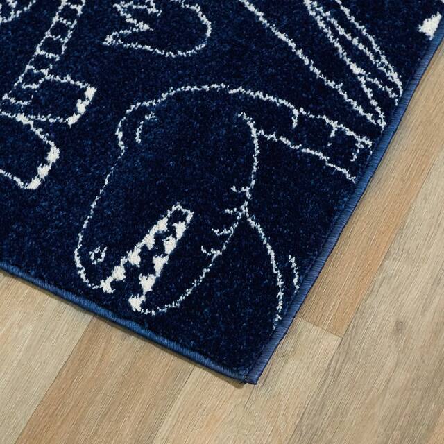 Mod-Tod Parker Dinosaur Kids Area Rug