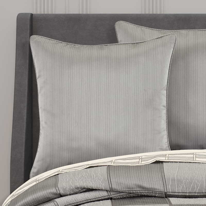 J. Queen New York Brando Euro Sham - Charcoal - Euro Square