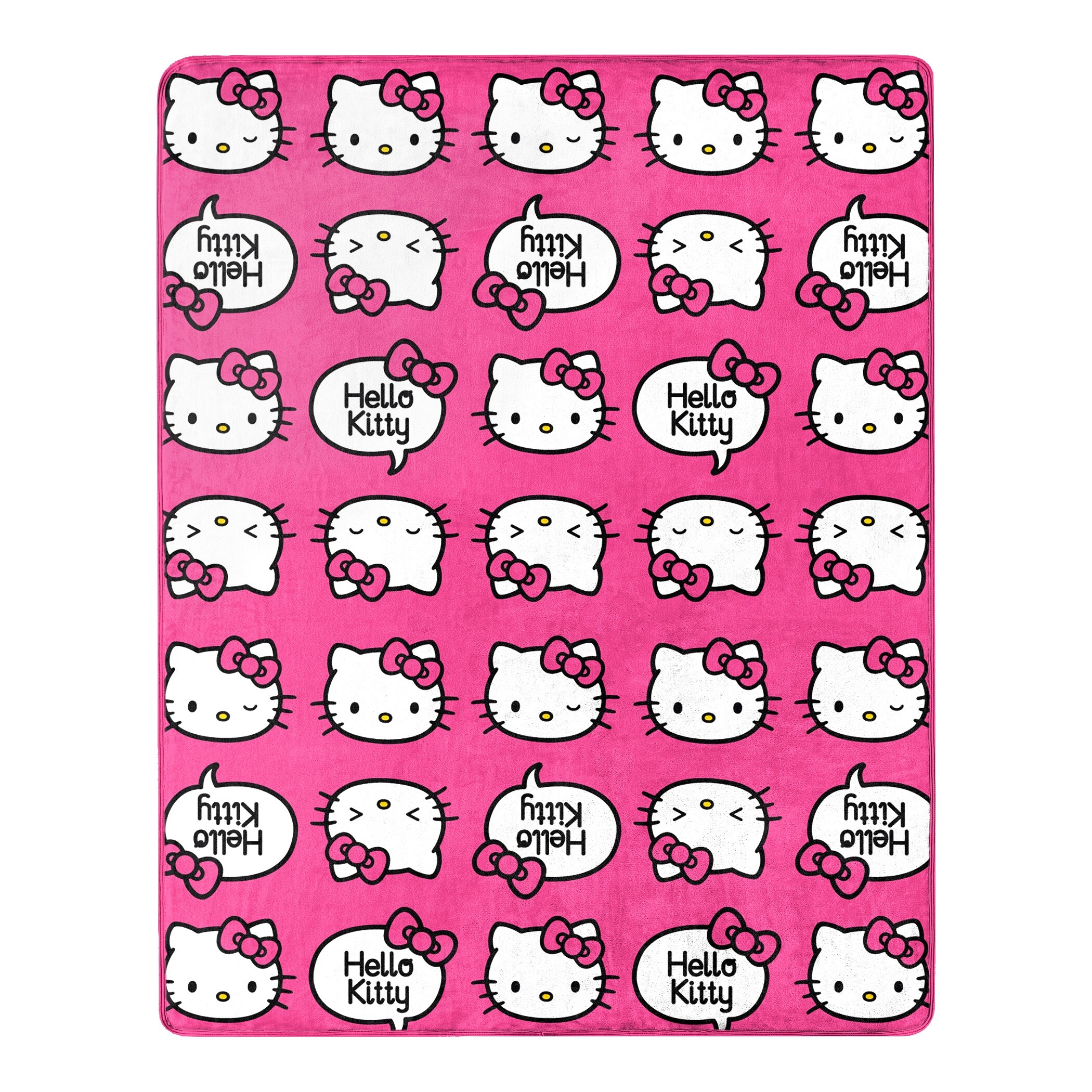 Hello Kitty Symbols 40 X 50 Silk Touch with Plush Hugger