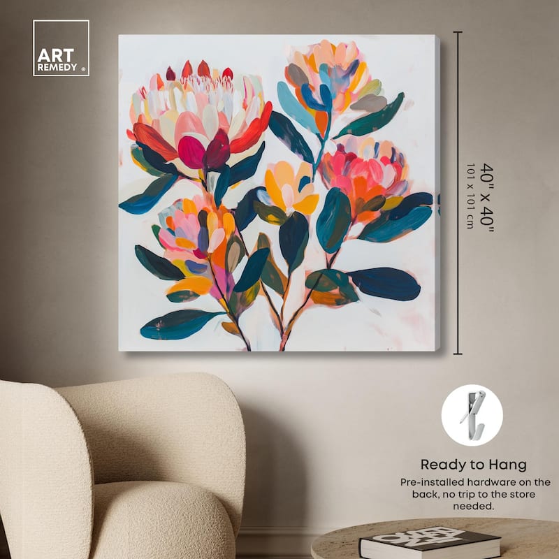 Contemporary Flora I Canvas by Art Remedy, Gallery Wrapped
