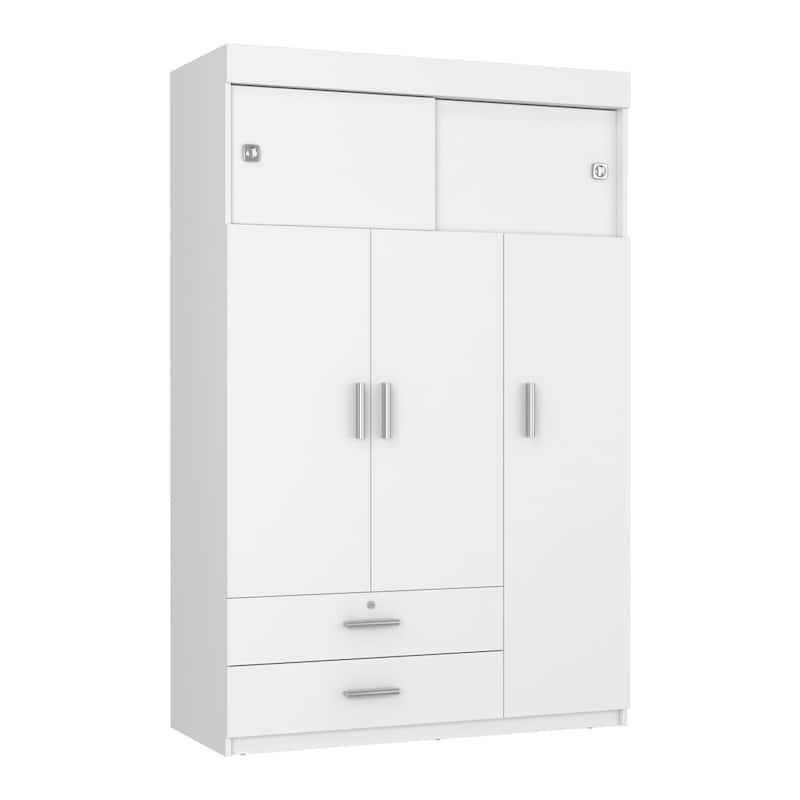 Armoire for Bedroom ,Living Room ,Apartment, Two spacious drawers,White