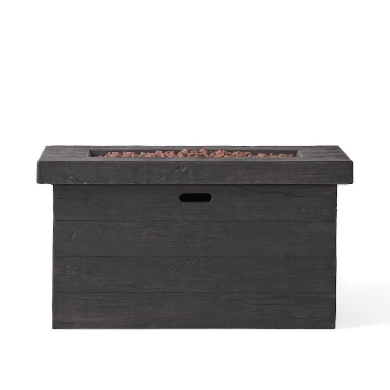 Custer Outdoor 50,000 BTU Lightweight Concrete Fire Pit Table by Christopher Knight Home