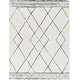 preview thumbnail 2 of 16, Livabliss Freud Moroccan Diamond Area Rug Cream/Black - 2' 8" x 7' 3"