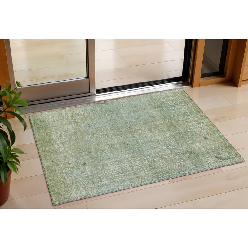 HomeRoots Abstract Transitional Rectangle Outdoor Rug - 3' x 5'
