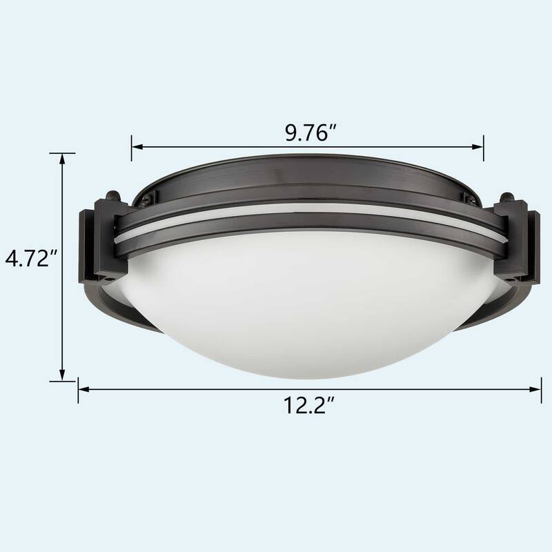 Robben Modern Flush Mount Ceiling Lighting 12-Inches , 2-Lights