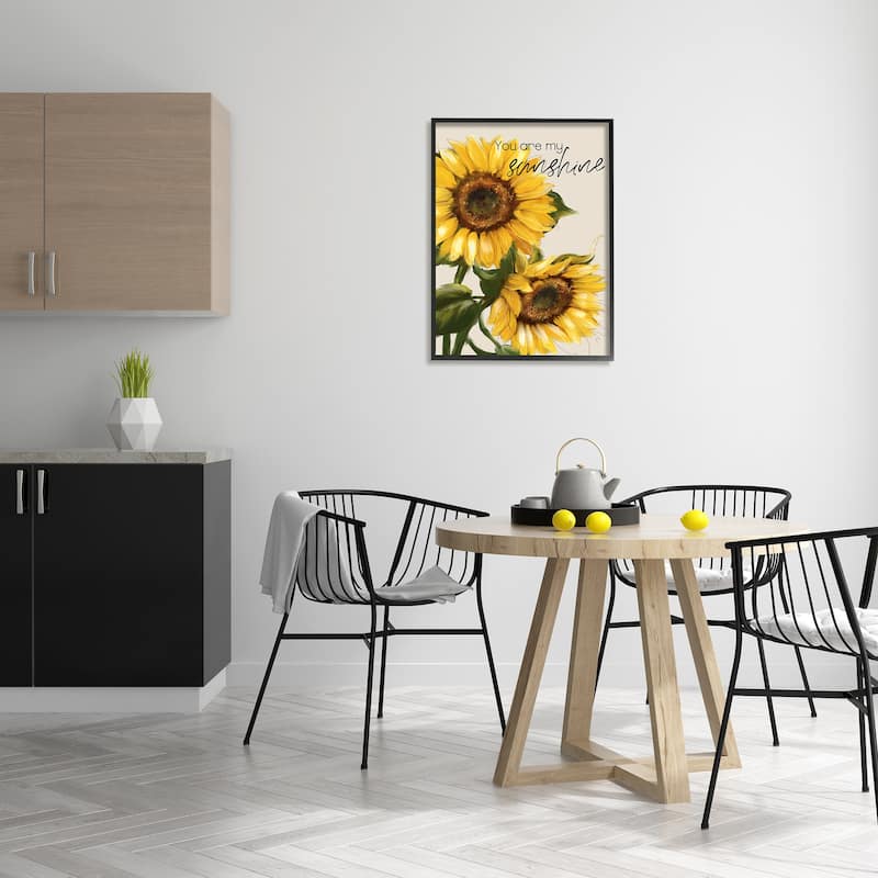 Stupell You Are My Sunshine Vivid Sunflower Blossoms Framed Wall Art, Design by Conrad Knutsen