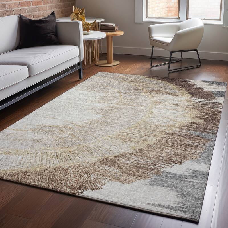 Premium Washable Super Soft Wood Zoom Mayfield Rug - Brown - 3' x 5' - Rectangle