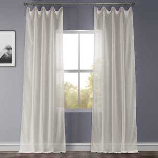 Exclusive Fabrics Gardenia Faux Linen Sheer Curtain (1 Panel)