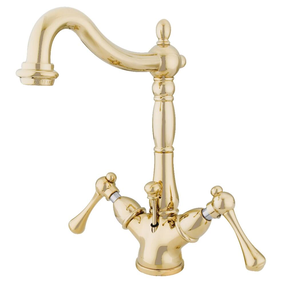 Kingston Brass Heritage 1.2 GPM Deck Mounted Bathroom Faucet with