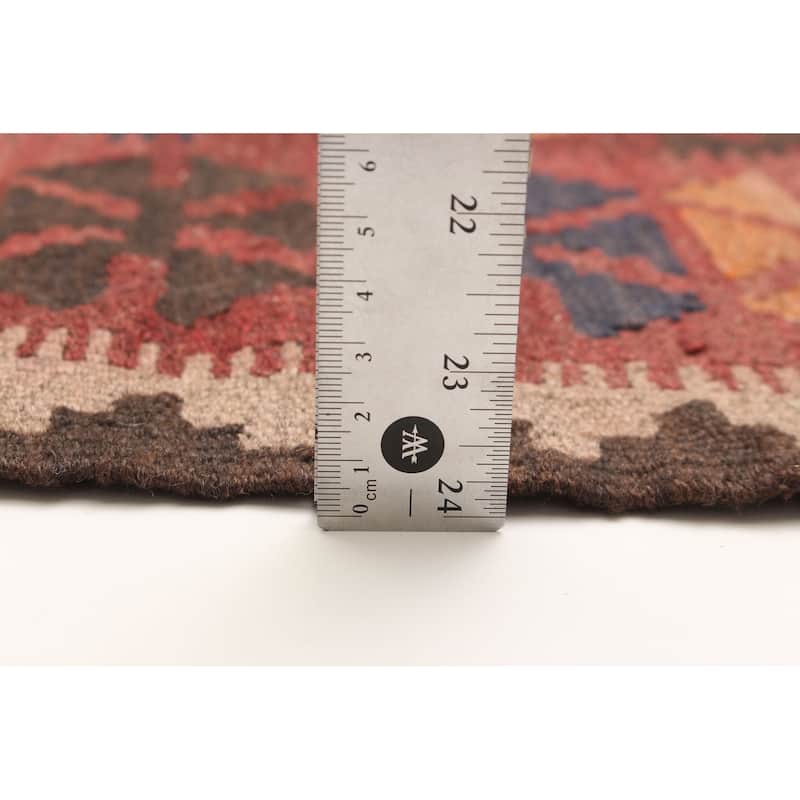 ECARPETGALLERY Flat-Weave Shirvan Brown Wool Kilim - 3'2 x 5'3
