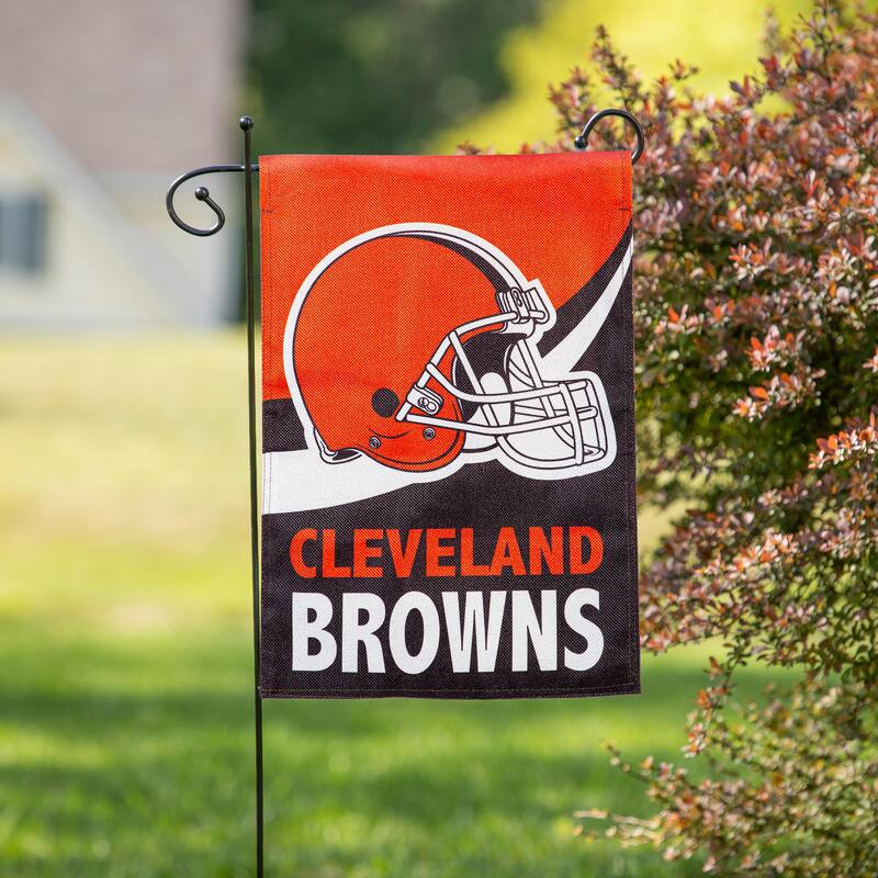 Cleveland Browns Burlap Flag Garden Size