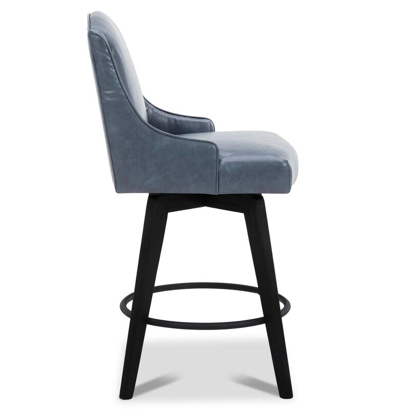 Spruce & Spring Jayden Upholstered Counter Height Swivel Barstool Set