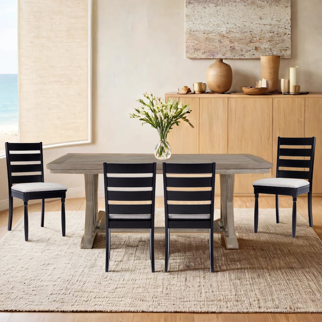 Ladder Back Wooden Dining Chairs