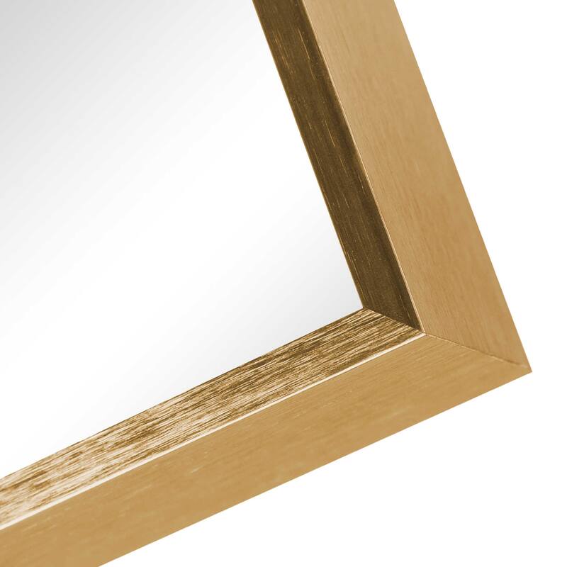 HomeRoots 36" Gold Aluminum Framed Accent Mirror - 23.97 in. x 35.76 in. x 0.59 in.