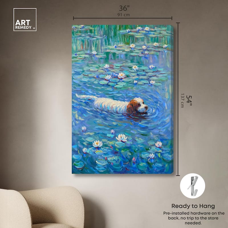 Lily Lagoon III Canvas by Art Remedy, Gallery Wrapped