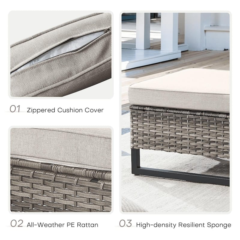 Outdoor Pocassy Sofa Chairs Set with Fire Table