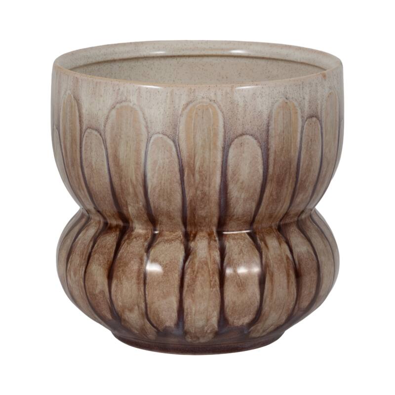 Sagebrook Home Mandara Small Vase - Multi-color, Ceramic, Brown, Novelty, Elegant Design for Modern Living