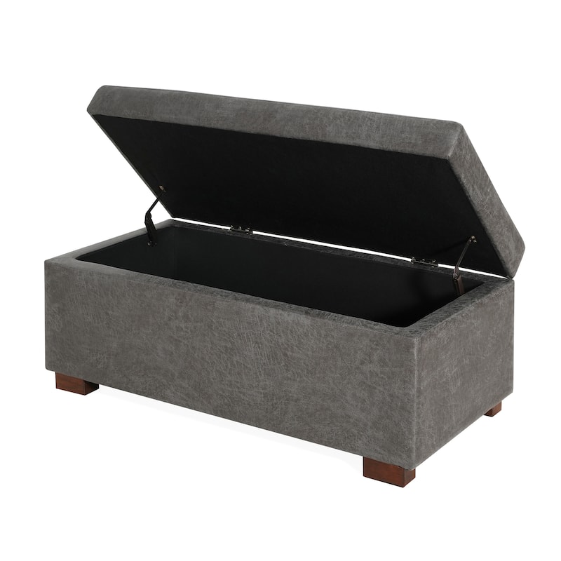 Christopher Knight Home- Aurelius Rectangle Chenille Storage Ottoman