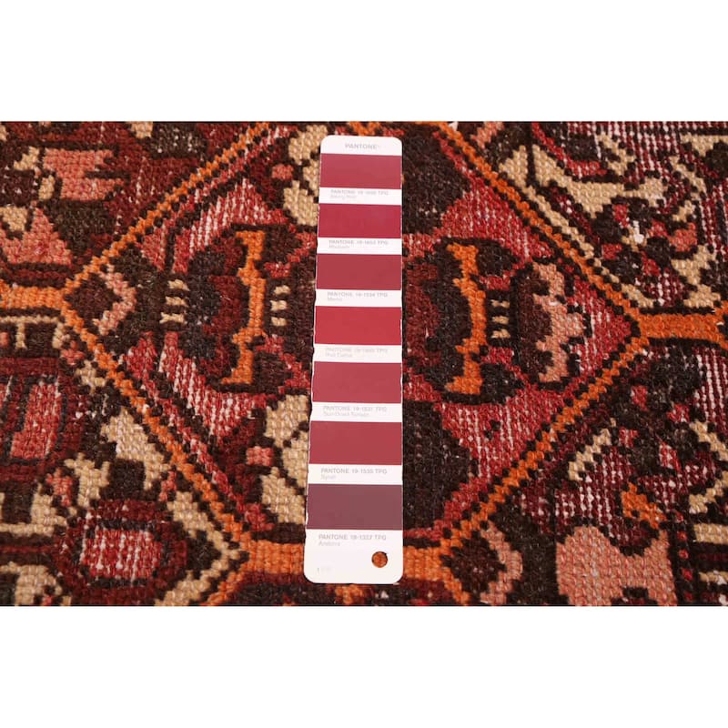 ECARPETGALLERY Hand-knotted Kayseri Vintage Dark Red Wool Rug - 6'6 x 9'10