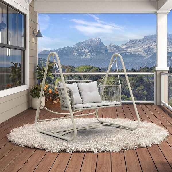 PURPLE LEAF Cloud Swing Chair Indoor Outside Backyard Garden