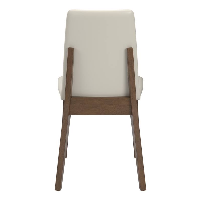 Harstad Wood Finish White Vegan Leather Dining Chair (Set of 2) by iNSPIRE Q Modern