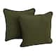 Porch & Den Blaze River 18-inch Microsuede Throw Pillow (Set of 2) - Hunter Green