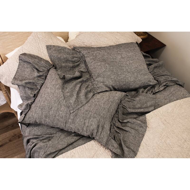 Caprice Duvet Cover, Asphalt, King