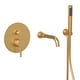 preview thumbnail 2 of 40, Wall Mounted Tub Faucet with Hand Shower Tub Filler Faucet Set Brushed Gold