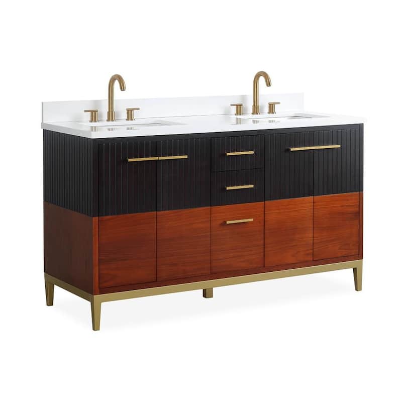 60 Inch Modern Double Sink Bathroom Vanity - 60 Inch