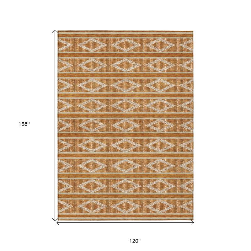 HomeRoots Geometric Transitional Rectangle Outdoor Rug