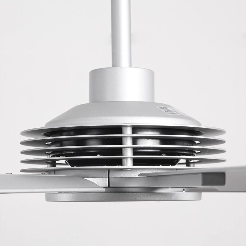 Ceiling Fan Modern 100" Industrial 7-Blade Silver Metal