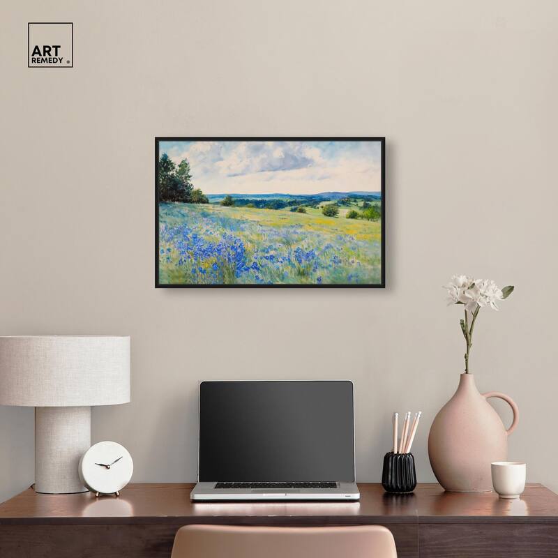 Sky Over Blue Fields Canvas by Art Remedy