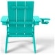 preview thumbnail 62 of 68, Shoreside Kids Outdoor Poly Adirondack Chair with Cup Holder (Set of 2)