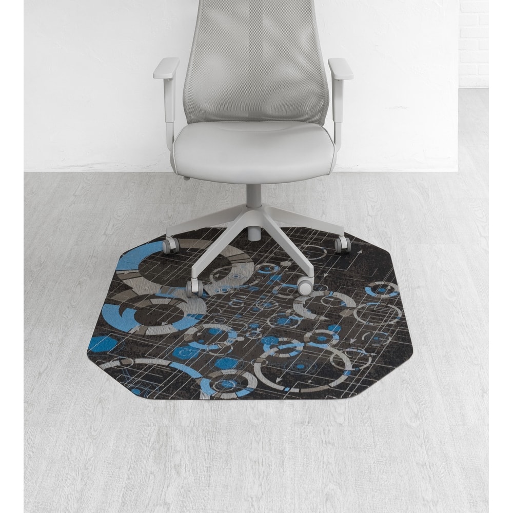 Jani Gaming Chair Mat - Anti-Slip Ergonomic Rug and Chairmat Combo for Home Office, Hard Floor Protector with Smooth Glide