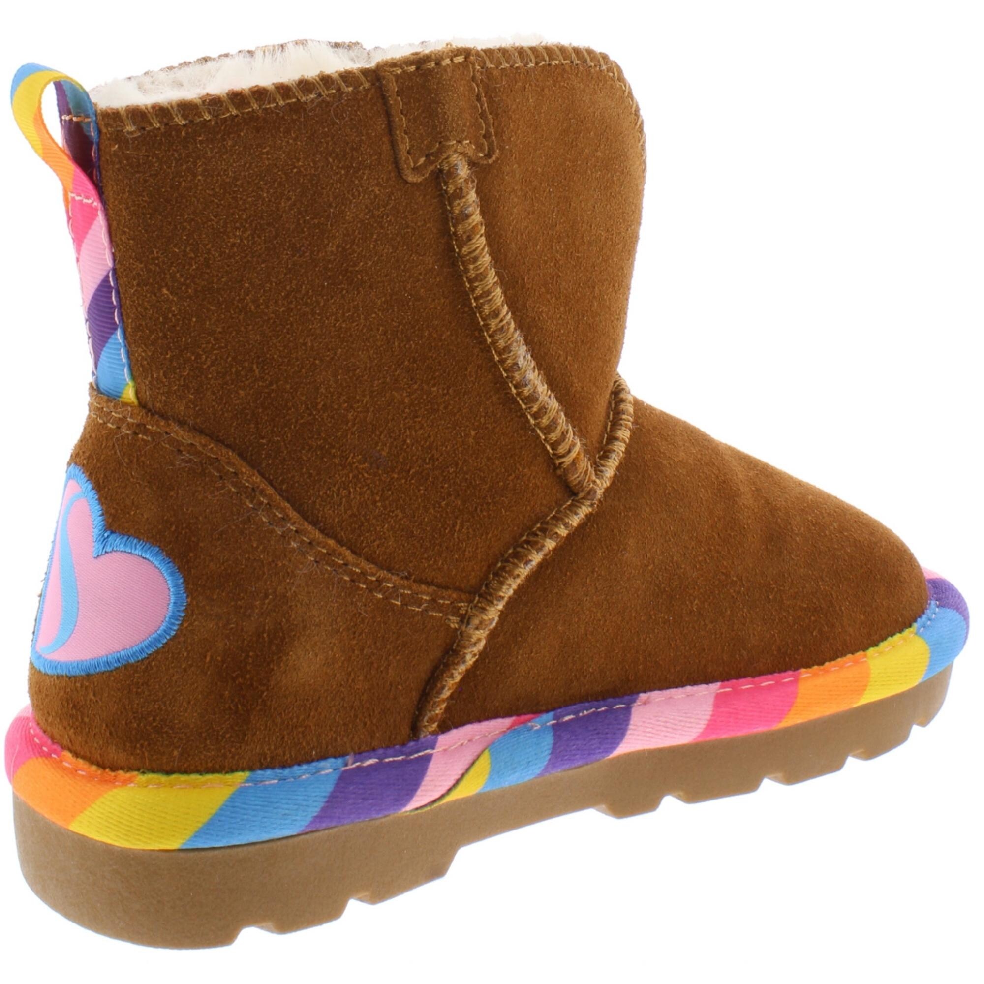 Shop Skechers Girls Cozy Ups Snowball Fight Winter Boots Suede