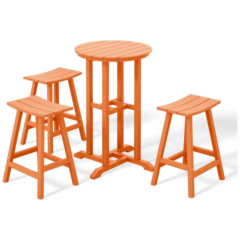 Laguna Hdpe All Weather Outdoor Patio Bistro Counter Set (4-Piece Set)