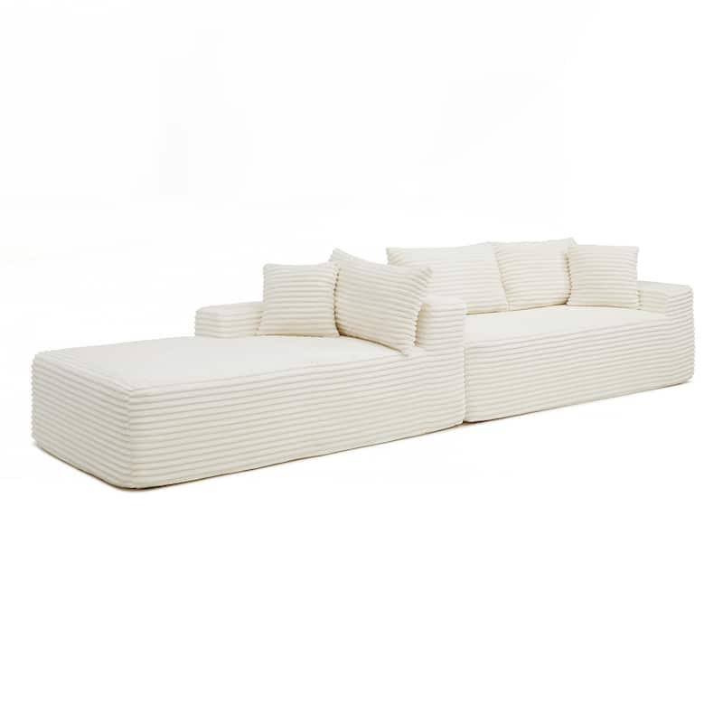 105'' Modular Sectional Sofa, Cloud Sectional Couch with Deep Seat
