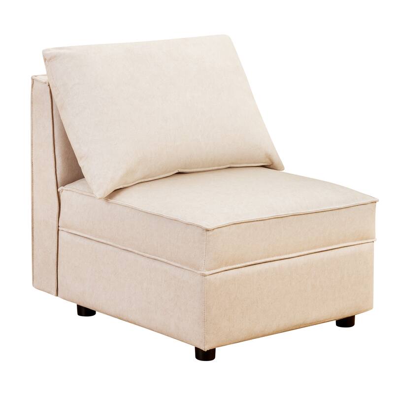 Ainfox Modular Sofa Beige Sectional Storage Sofa Couch with Free Splicing